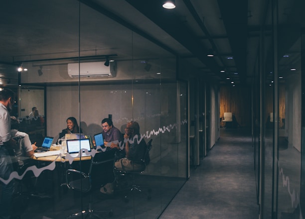 group of people having a meeting